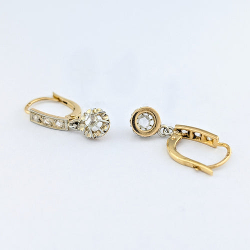Boucles d'oreilles Boucles d'oreilles dormeuse or jaune et diamants 58 Facettes 31755