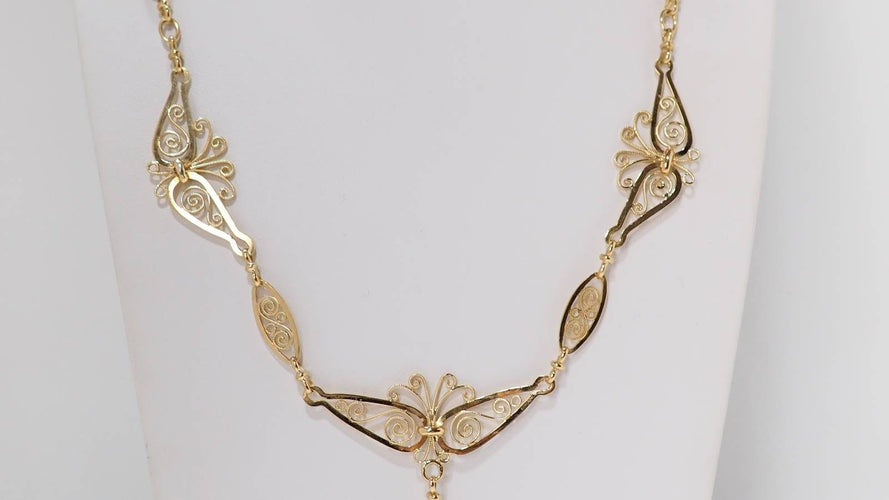 Collier Collier draperie en or jaune 58 Facettes 31915