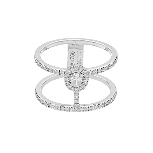 Bague 52 Bague Messika "Glam'Azone" or blanc, diamants. 58 Facettes 34579