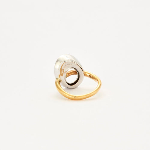Bague 51 Bague en or jaune et or blanc 58 Facettes 2560