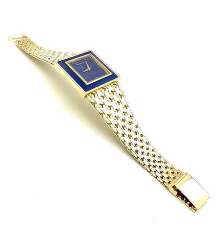 Montre SCHLEGEL & PLANA / GAY Frères - Importante montre vintage or jaune et lapis 58 Facettes