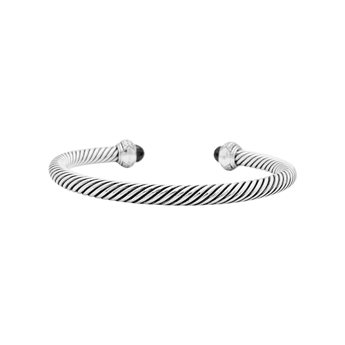 Bracelet Bracelet David Yurman, "Cable Classic", argent, diamants, hématites. 58 Facettes 34590