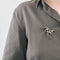 Broche Broche Hirondelles fin XIXe en or jaune et argent, diamants 58 Facettes FOU09783
