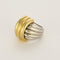 Bague 55 Importante bague moderniste en or jaune et or gris 58 Facettes REU0872