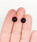 Boucles d'oreilles Dormeuses antique or 18k cabochon de jais gravé d'étoiles (circa 1900) 58 Facettes A06201