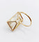 Bague 62.5 Bague cocktail vintage en or 18k et pierre jaune 58 Facettes A06670