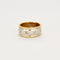 Bague Alliance or jaune, or blanc et diamants 58 Facettes LP766/13