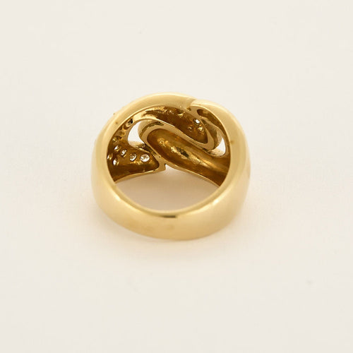 Bague 52.5 Bague en or jaune et diamants 58 Facettes PER0198