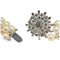 Collier Collier de perles en or blanc à 3 rangs des années 1950 58 Facettes Q211B
