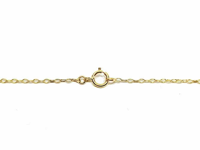 Chaîne or jaune maille forçat 58 Facettes
