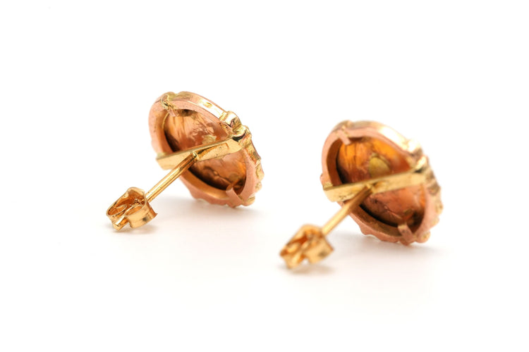 Boucles d'oreilles Boucles d'oreilles Art Nouveau en or jaune 58 Facettes 22959