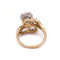 Bague 52 Bague Toi et Moi or jaune et diamants 58 Facettes 1046