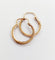 Boucles d'oreilles Créoles style Art Déco or rose finement travaillées (circa 1970) 58 Facettes A06262