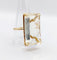 Bague 62.5 Bague cocktail vintage en or 18k et pierre jaune 58 Facettes A06670
