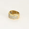 Bague 51,5 Bague jonc en or jaune, or blanc et diamants 58 Facettes B250481