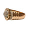 Bague 54 Bague au design rétro des années 1940-1945 en or 18 kt et platine avec diamants 58 Facettes CH38