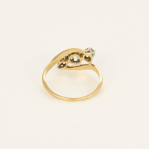 Bague 55 Bague en Or jaune et Diamants 58 Facettes QUI0760X2