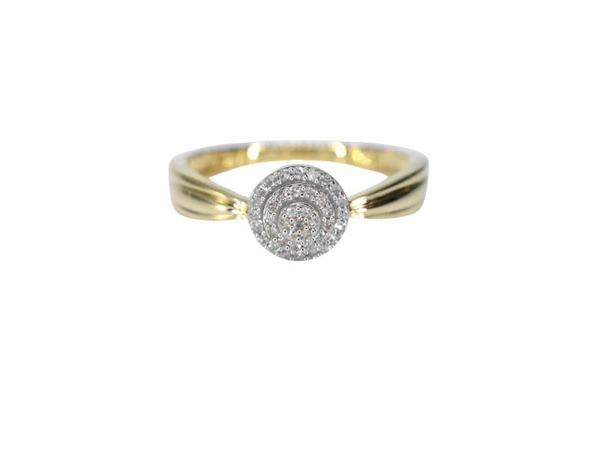 Bague Bague entourage en or avec diamants 58 Facettes 2101