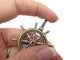 Pendentif rare vintage pendentif HERMES barre a roue en argent 800 & or jaune 18k 24.8 gr 58 Facettes 268491