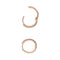 Paire de petites créoles en or rose, diamants. 58 Facettes 34289