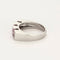 Bague 56 Bague jonc or blanc, saphirs roses et diamants 58 Facettes GU177