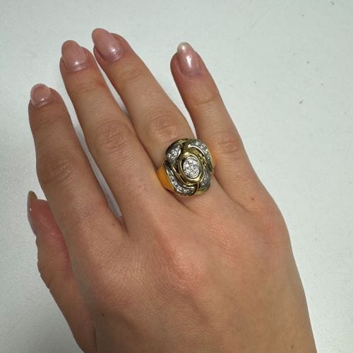 Bague 57 Bague 2 ors diamants 58 Facettes 33599