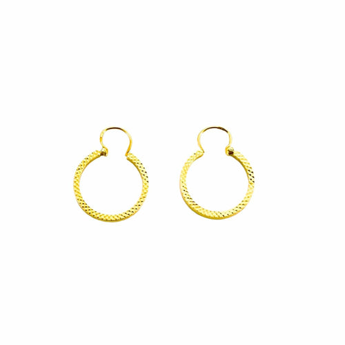 Boucles d'oreilles Boucles d'oreilles créoles or jaune guilloché 58 Facettes