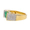 Bague 54 Bague Or jaune, Or blanc Emeraude, Diamant 58 Facettes 3182201CN