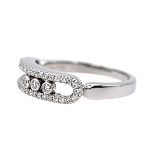 Bague 53 Messika Bague  Baby Move Or blanc Diamant 58 Facettes 4342797RV