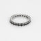 Bague 53 Alliance américaine en or blanc et saphirs 58 Facettes CAN1473X4