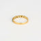 Bague 50.5 Demi-alliance, or jaune, diamants et émeraudes 58 Facettes RL18
