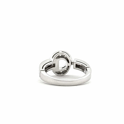 Bague 51 Bulgari - Bague "Bvlgari Classic" or blanc 18 carats et diamant 58 Facettes
