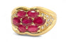 Bague 58 Bague vintage en or jaune , rubis et diamants 58 Facettes