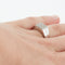 Bague CHEVALIÈRE EN OR BLANC 18 CARATS 58 Facettes REF 11015/11
