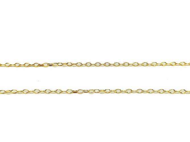 Chaîne or jaune maille forçat 58 Facettes