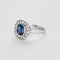 Bague 53 Bague or gris, saphir et diamants 58 Facettes EB1
