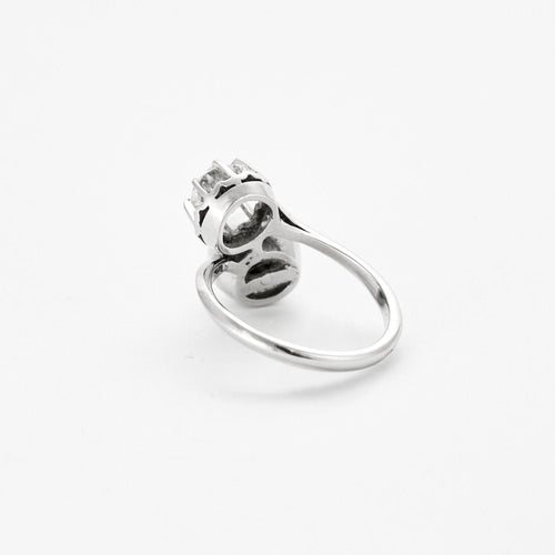 Bague 50.5 Bague Toi et Moi Diamant Perle 58 Facettes