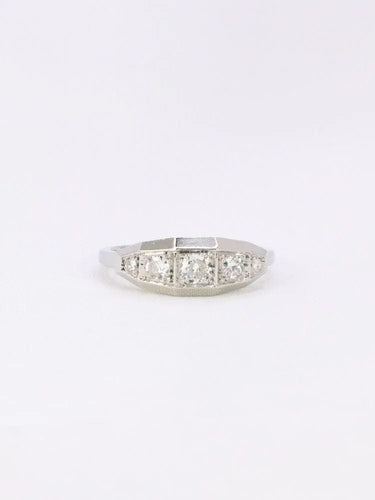 Bague Bague Art Deco diamants taille ancienne 58 Facettes J356