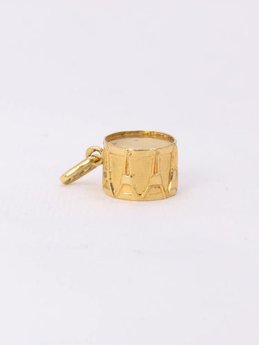 Pendentif Pendentif charms tambour vintage or jaune 58 Facettes 1087.8