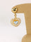 Boucles d'oreilles Boucles d'oreilles pendantes coeur or diamants et aigue-marine 58 Facettes J332