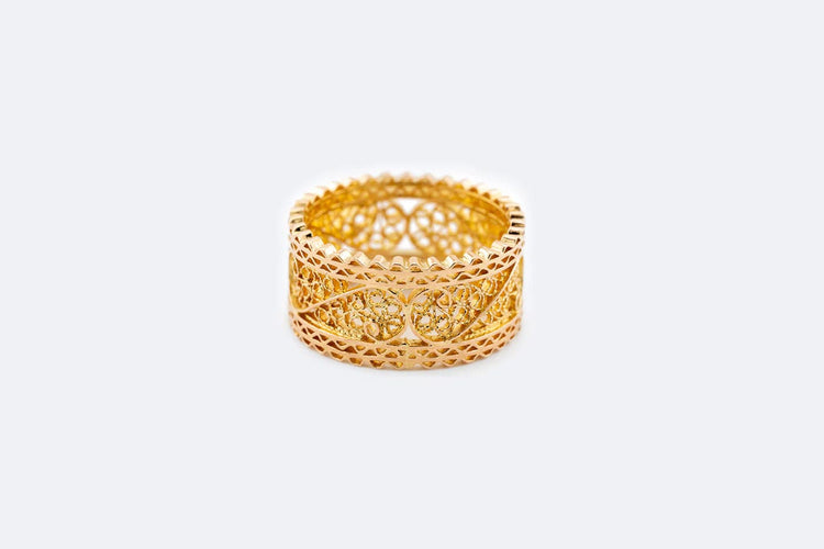 Bague Oro Giallo / 12 Bague en or jaune 58 Facettes anl195
