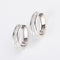 Boucles d'oreilles Créoles en diamants sur or gris 58 Facettes 0