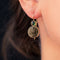 Boucles d'oreilles Boucles d'oreilles tourmalines et camées sur pierre de lave 58 Facettes 17-235