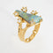 Bague 50.5 Bague Vintage Or Jaune Diamant Opale, Forme Libre 58 Facettes G13204
