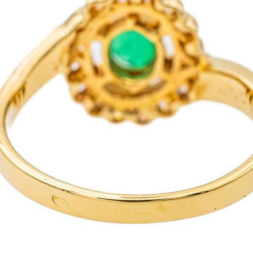 Bague 52 Bague Pompadour Or jaune Emeraude 58 Facettes 3447710CN