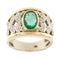 Bague 58 Bague ajourée émeraude et diamants 58 Facettes 36072
