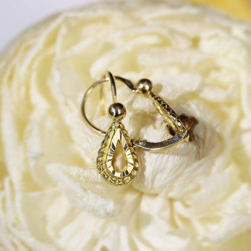 Boucles d'oreilles Boucles d'oreilles anciennes dormeuses or jaune 58 Facettes 18-190A
