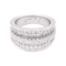 Bague 50 Bague Cartier "Barrette" or blanc, diamants. 58 Facettes 34140