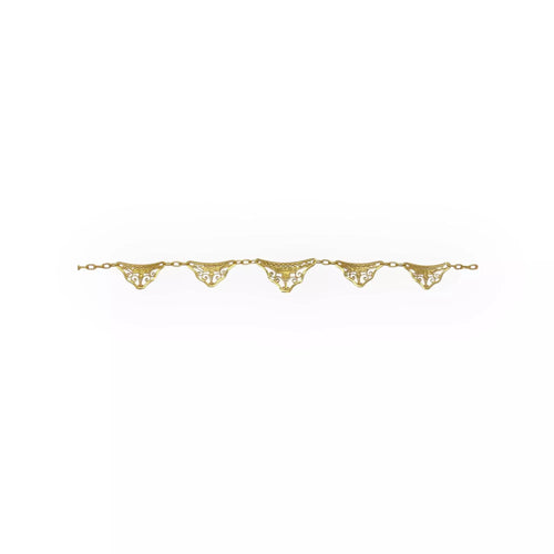 Collier Collier ancien draperie en filigrane or jaune 58 Facettes 330075663