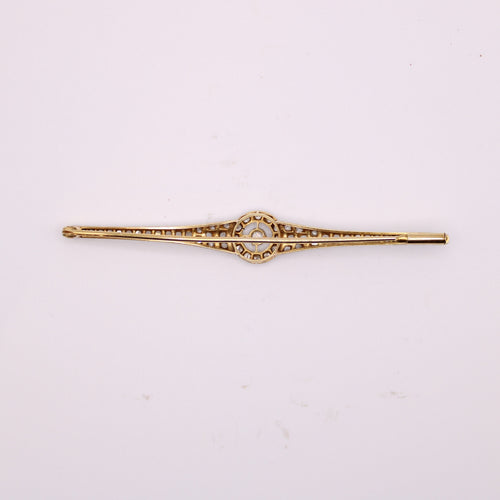 Broche Broche Art déco Diamants Deux ors 58 Facettes